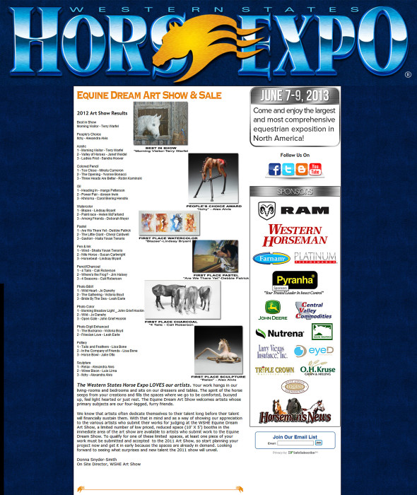 2012 Equine Dream Art Show